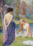 Hippolyte Petitjean Femmes au bain oil painting artist